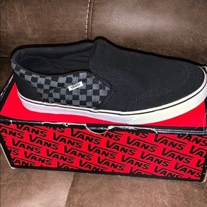 Black Vans Asher Slip On Shoes Size 9